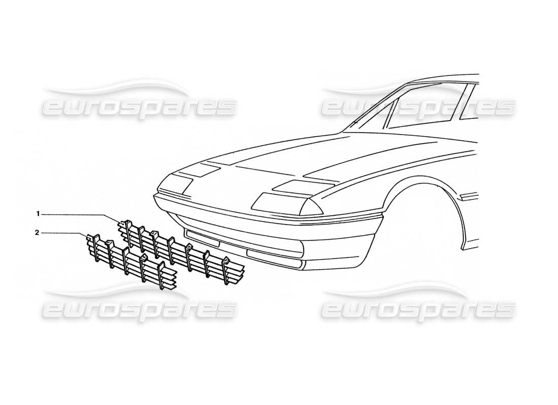 ferrari 400 gt / 400i (coachwork) diagrama de piezas de las parrillas delanteras