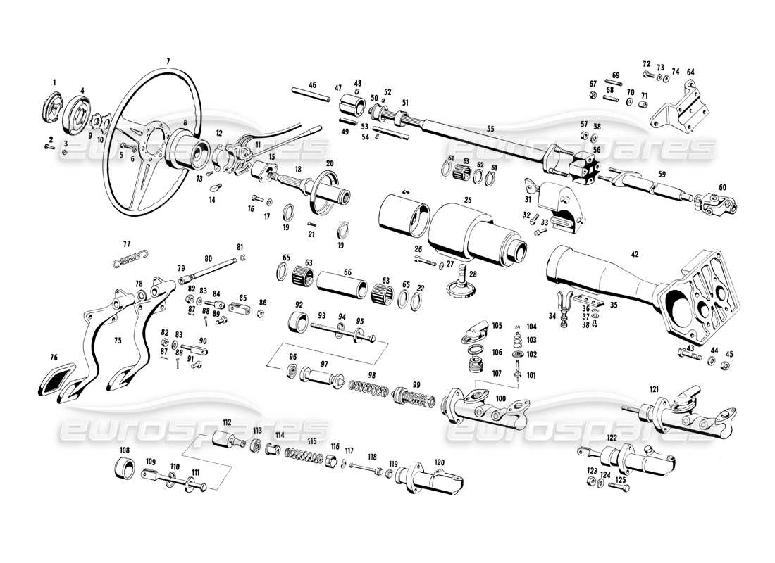 diagrama de pieza que contiene el número de pieza 107 gs 59166