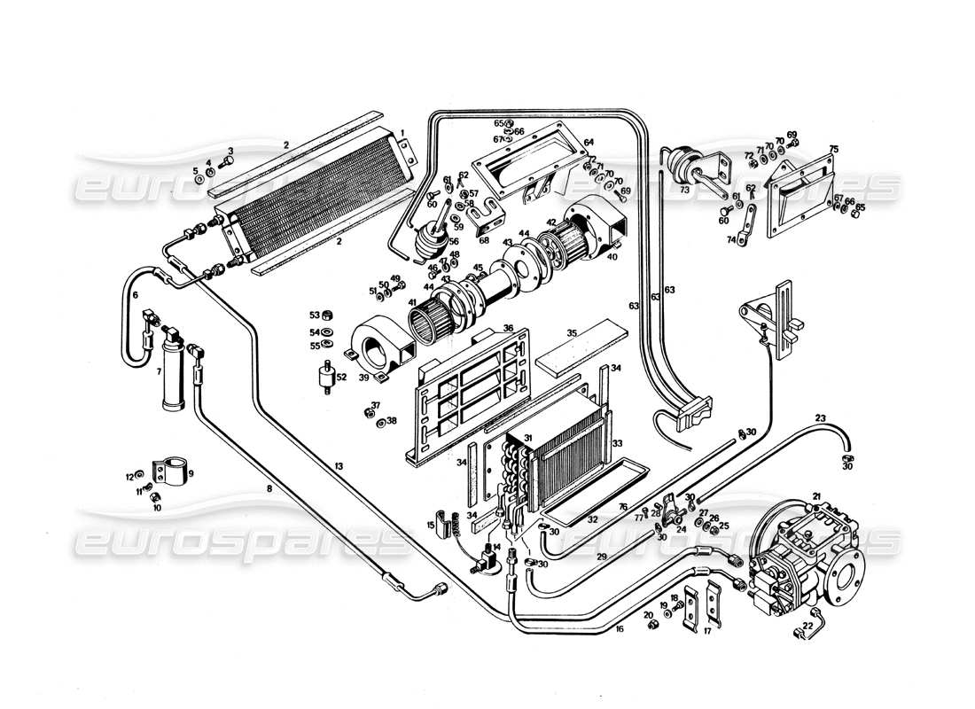 un diagrama de piezas del catálogo de piezas de maserati bora