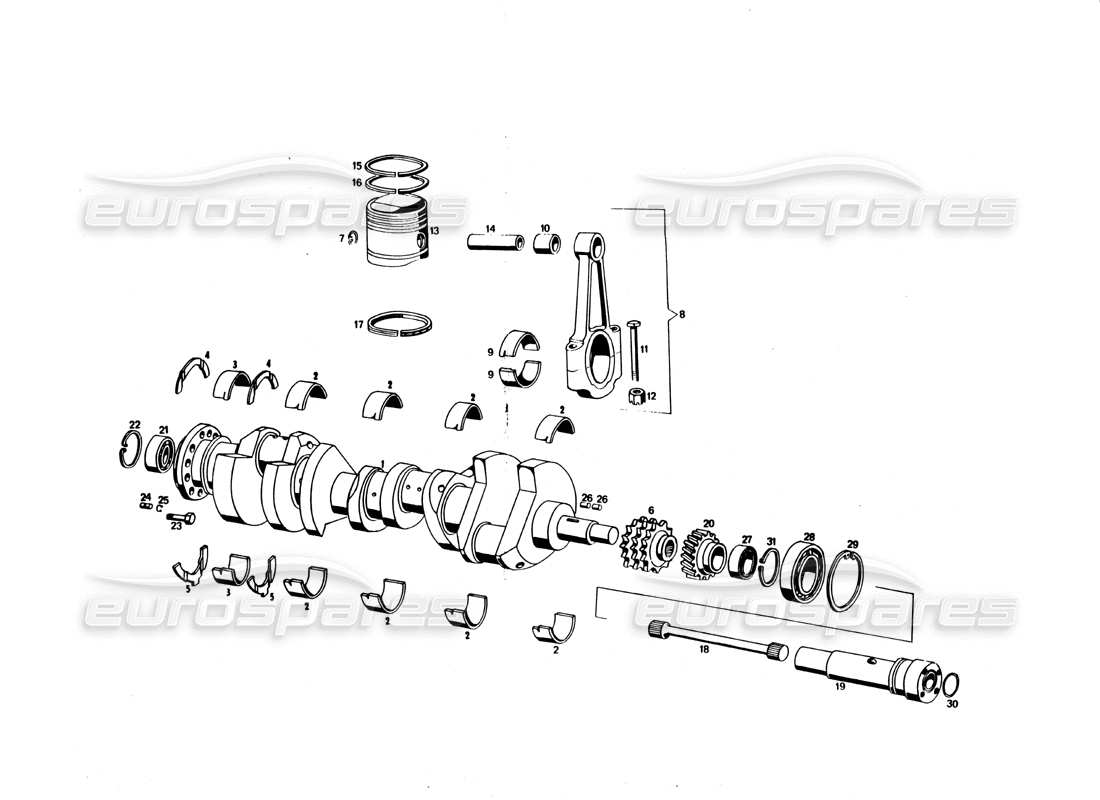 diagrama de pieza que contiene el número de pieza 107/3 mm 67254