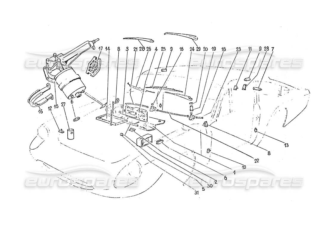 un diagrama de piezas del catálogo de piezas ferrari 365 gt 2+2 (coachwork)
