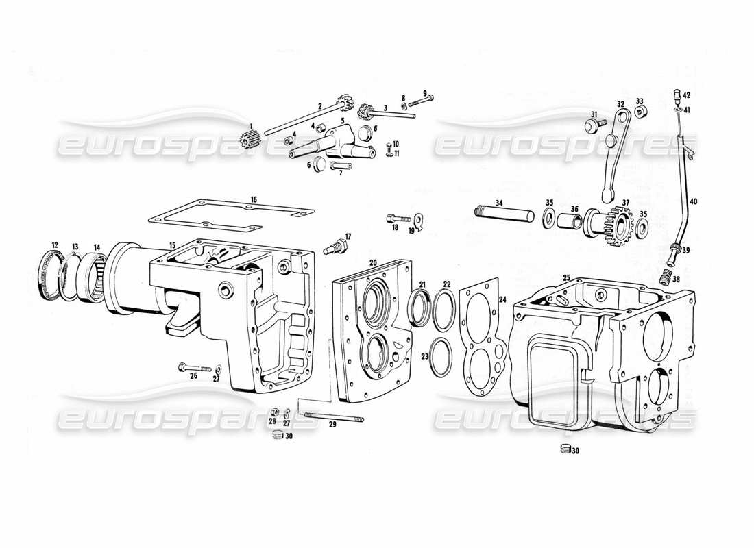 un diagrama de piezas del catálogo de piezas maserati indy 4.2