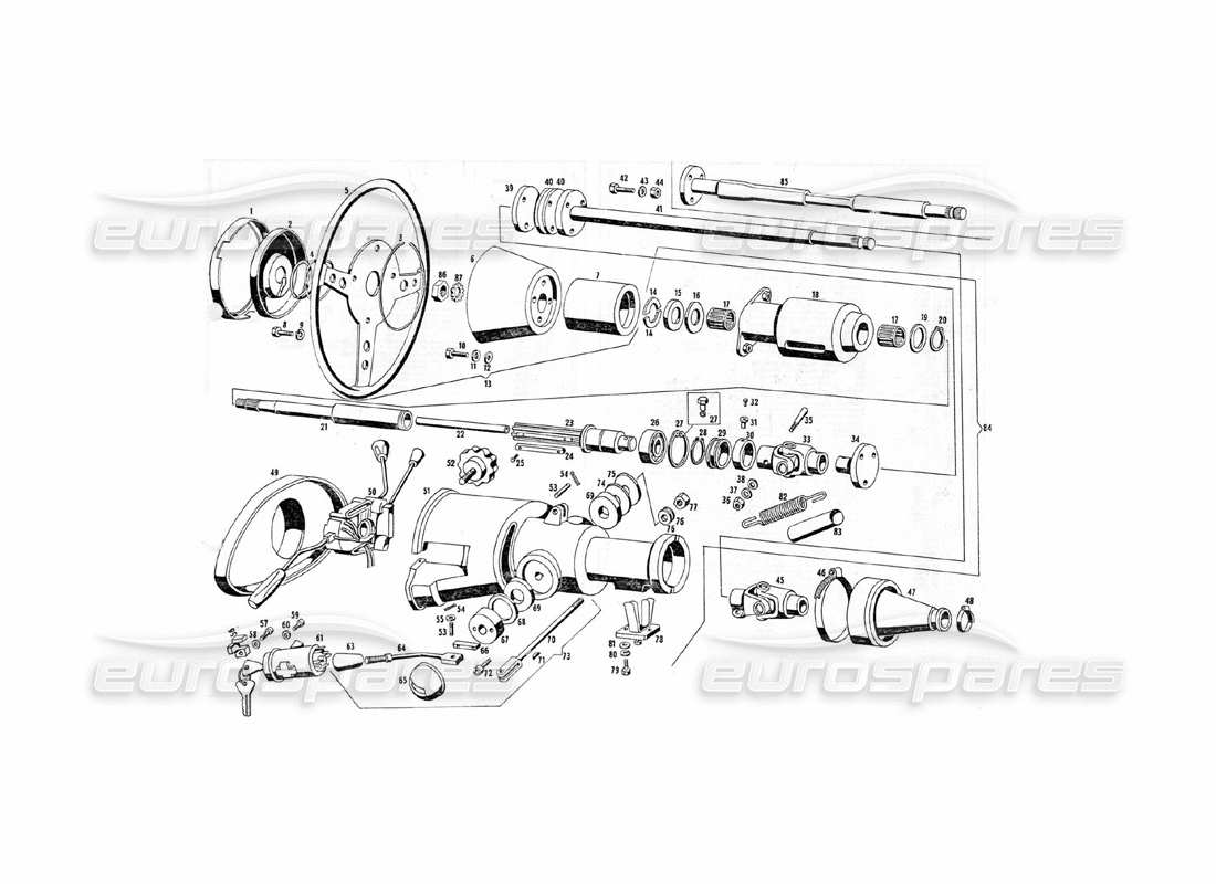 diagrama de pieza que contiene el número de pieza 116 gs 72348