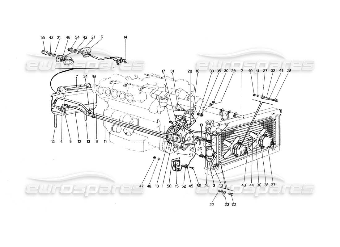un diagrama de piezas del catálogo de piezas ferrari 400 gt (mechanical)