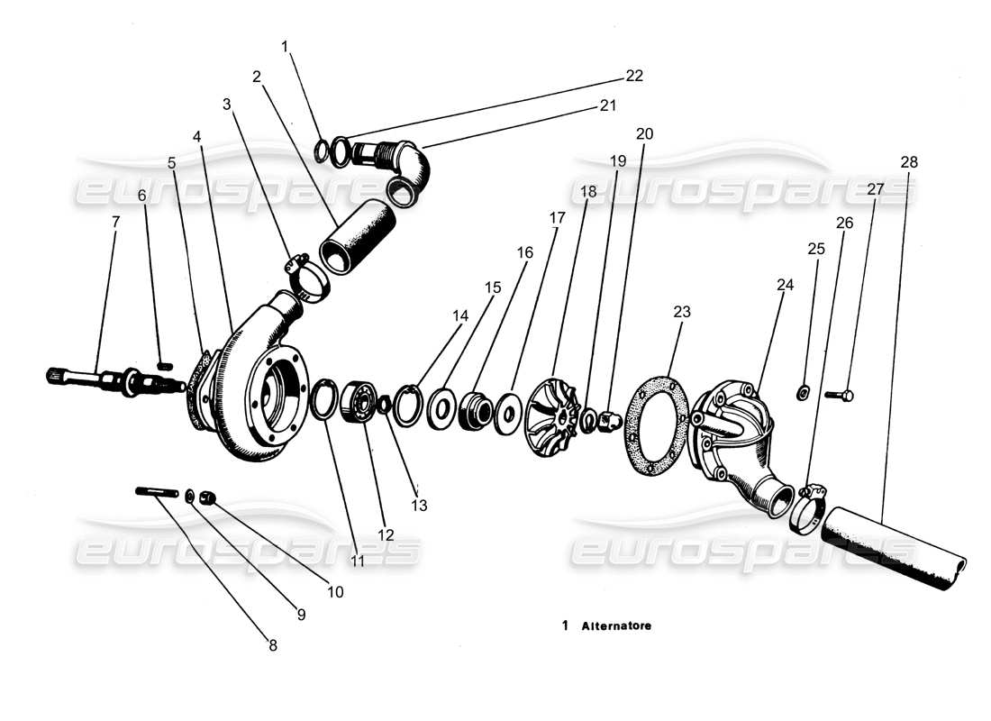 diagrama de pieza que contiene el número de pieza 001701983