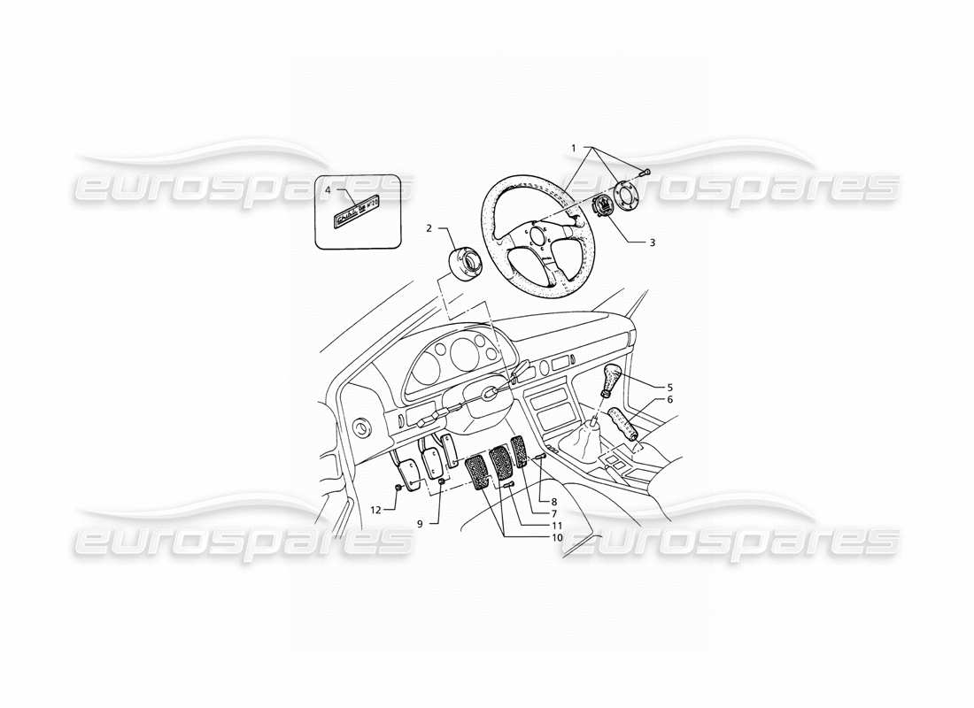 un diagrama de piezas del catálogo de piezas maserati ghibli 2.0 cup