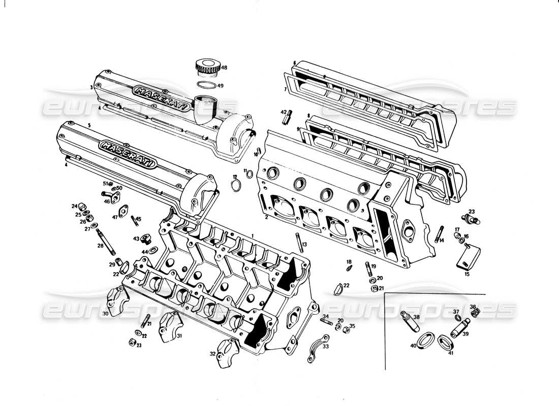un diagrama de piezas del catálogo de piezas de maserati bora
