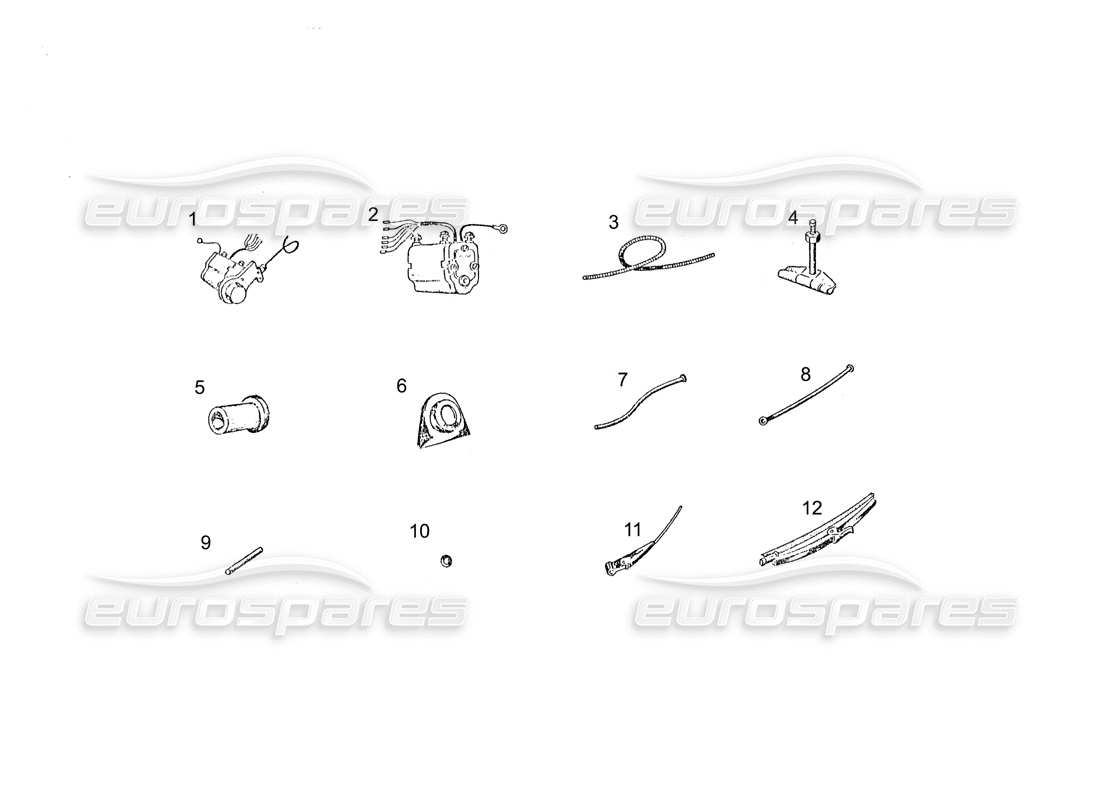 ferrari 250 gt (coachwork) wipers part diagram