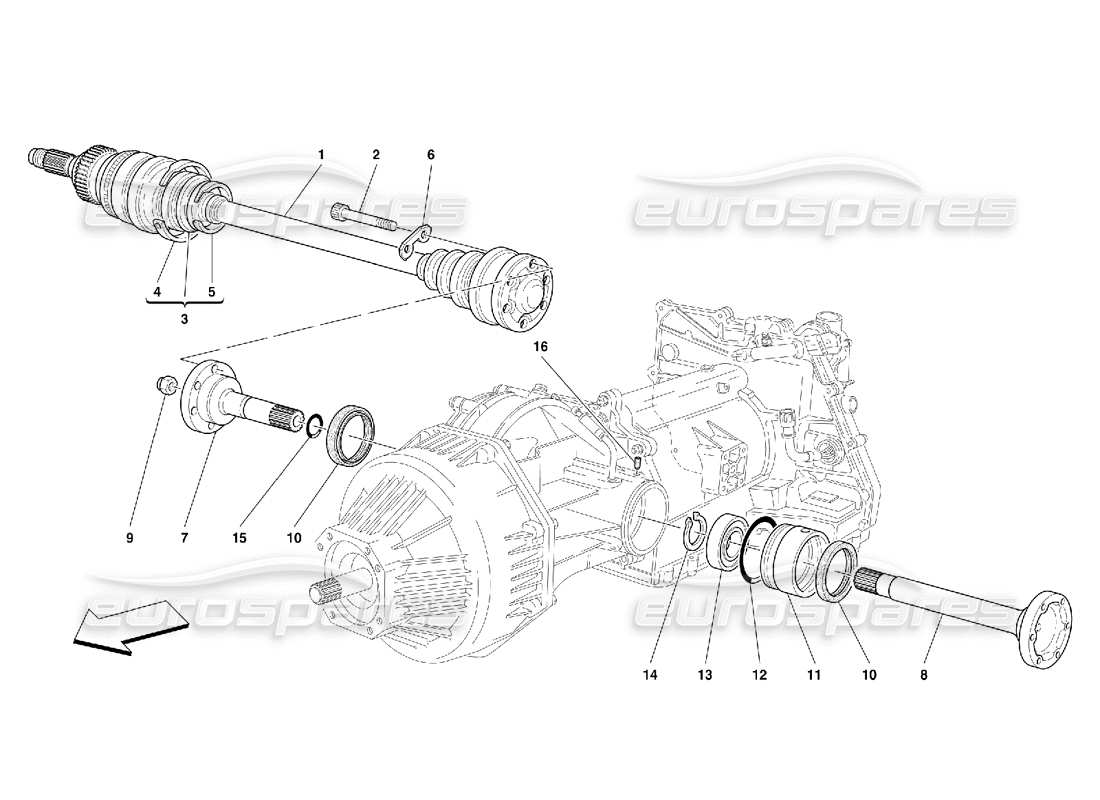 ferrari 456 gt/gta bridas y semieje - válido para 456 diagrama de piezas gta