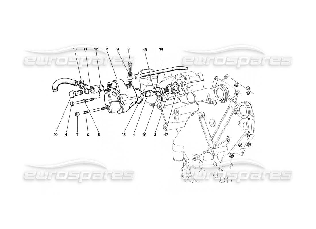 ferrari 400 gt (mechanical) diagrama de piezas de la bomba de vacío del servofreno