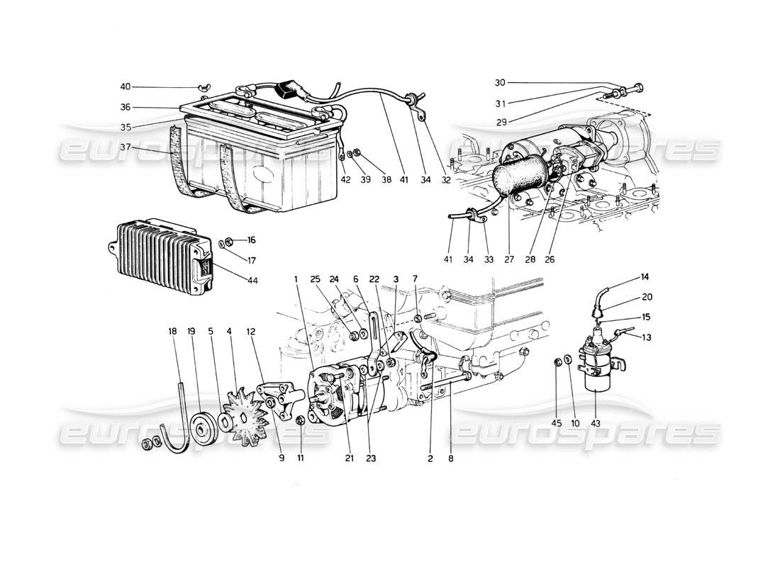 ferrari 512 bb la generación actual diagrama de piezas