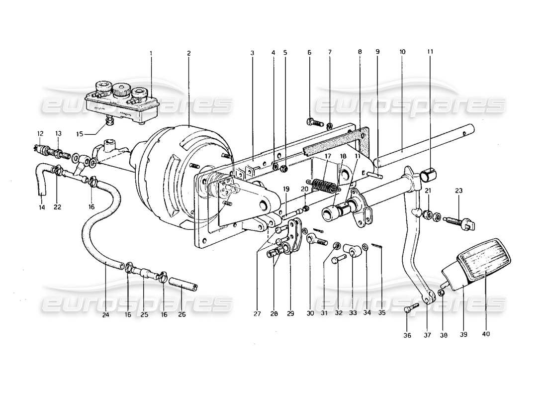 ferrari 400 gt (mechanical) frenos transmisión hidráulica (400 (automático) diagrama de piezas