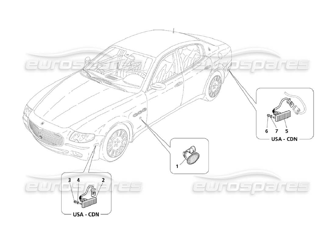 maserati qtp. (2006) 4.2 luces laterales diagrama de piezas