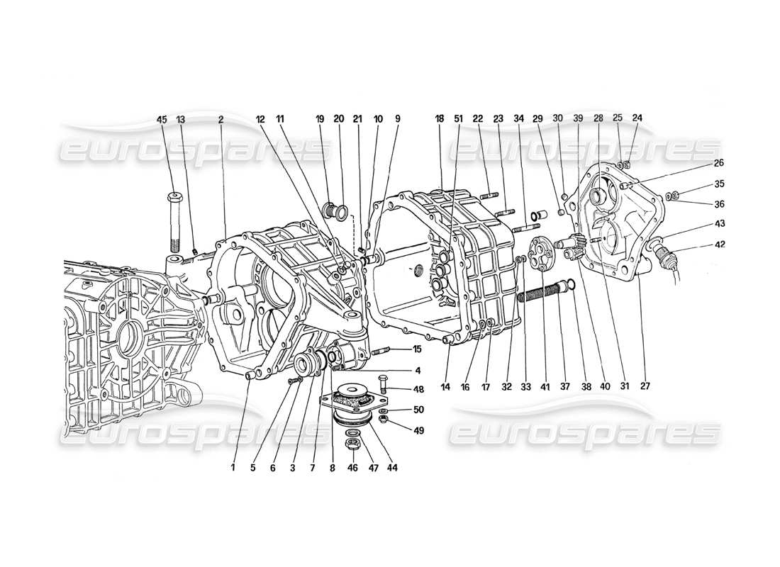 ferrari 288 gto caja de cambios diagrama de piezas