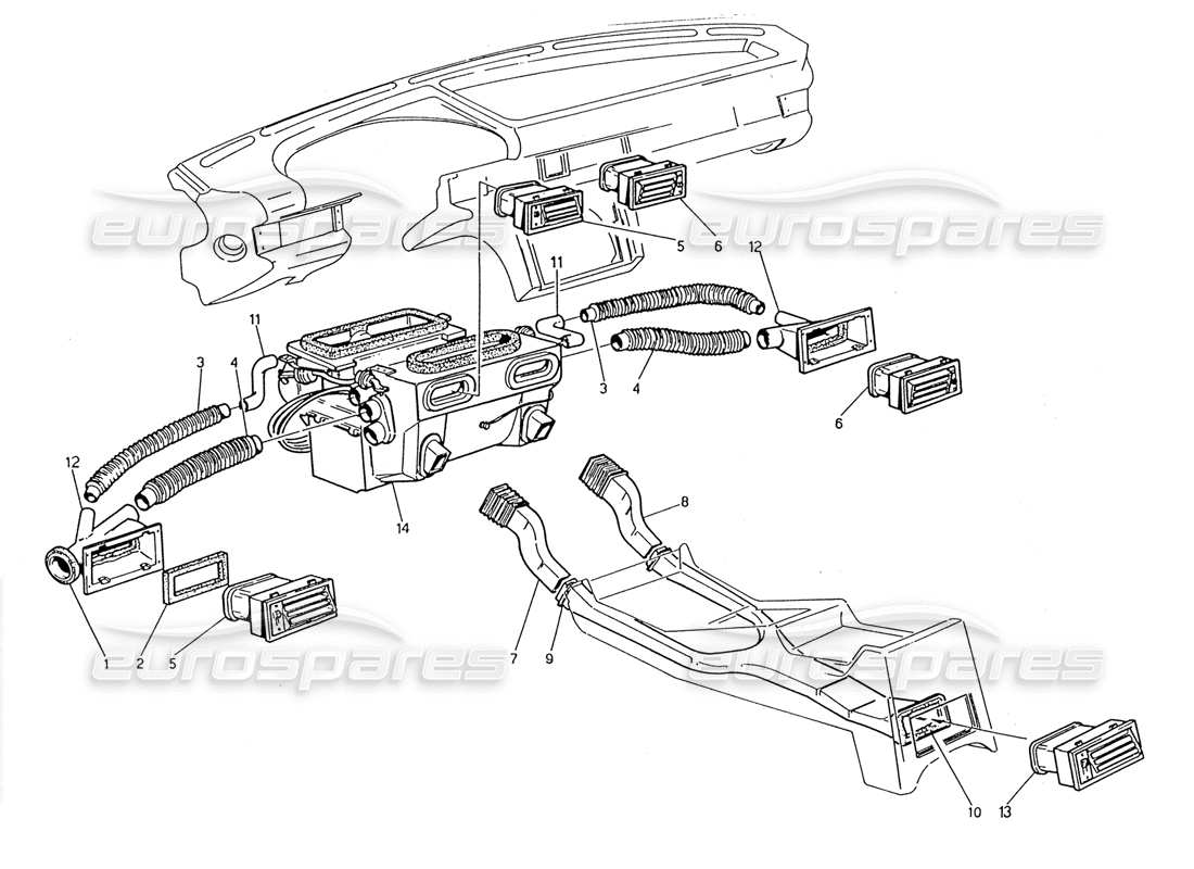 maserati 2.24v diagrama de piezas de ventilación