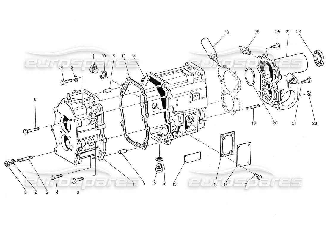 maserati karif 2.8 caja de transmisión diagrama de piezas