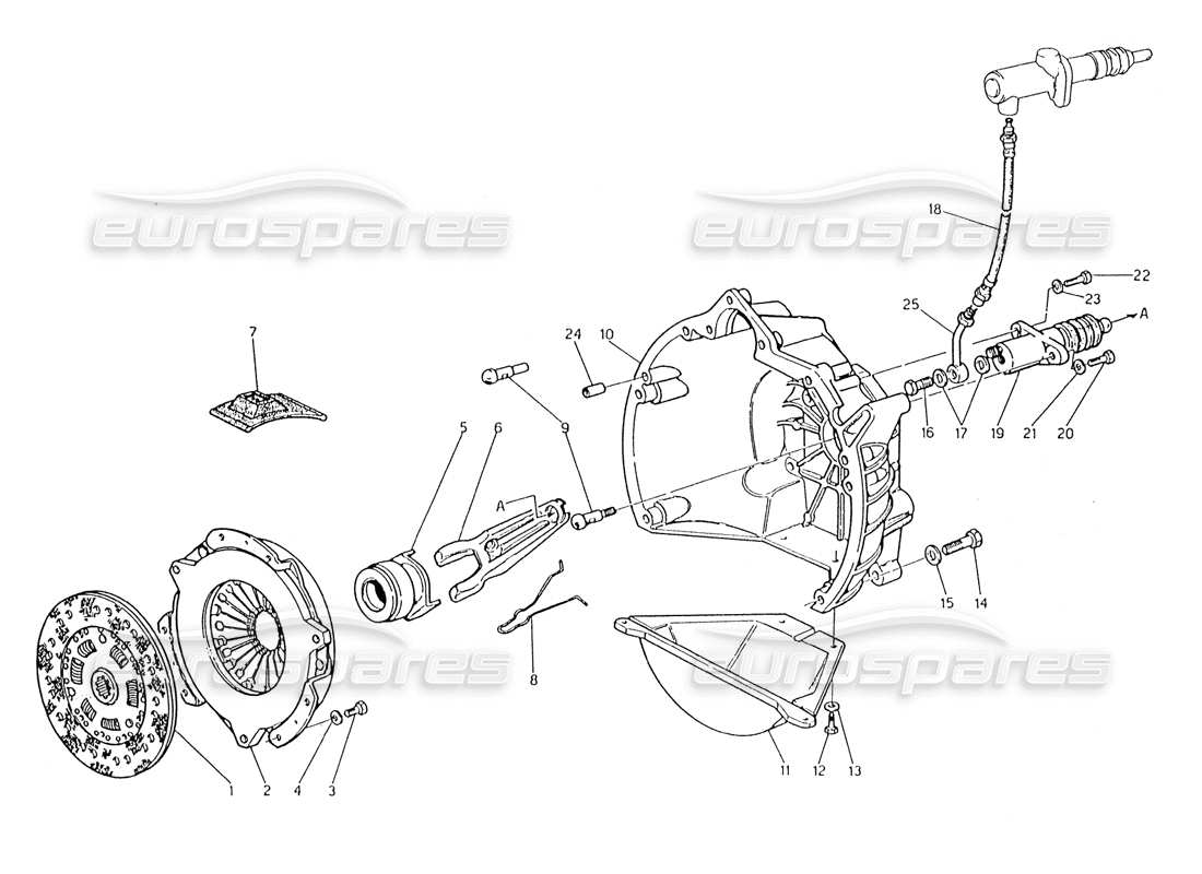 maserati karif 2.8 embrague diagrama de piezas