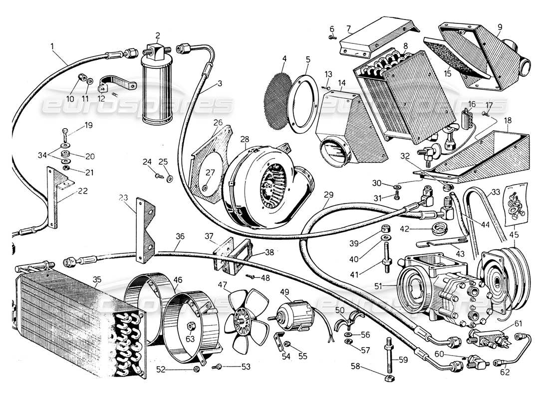 lamborghini countach lp400 aire acondicionado diagrama de piezas