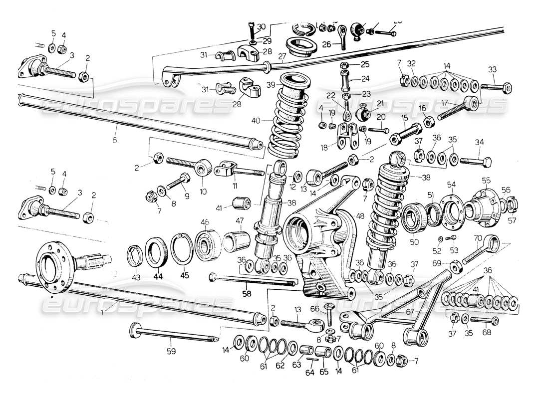 lamborghini countach lp400 rear suspension diagrama de piezas