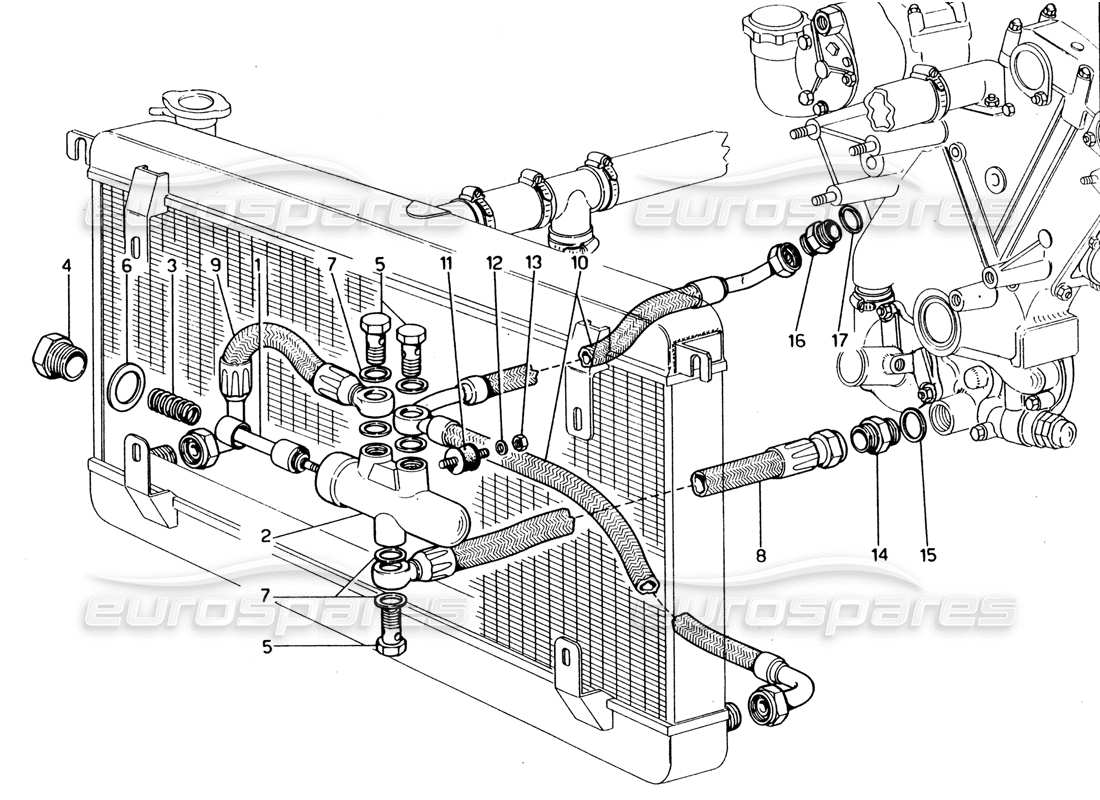 ferrari 365 gt4 2+2 (1973) diagrama de piezas del sistema de lubricación