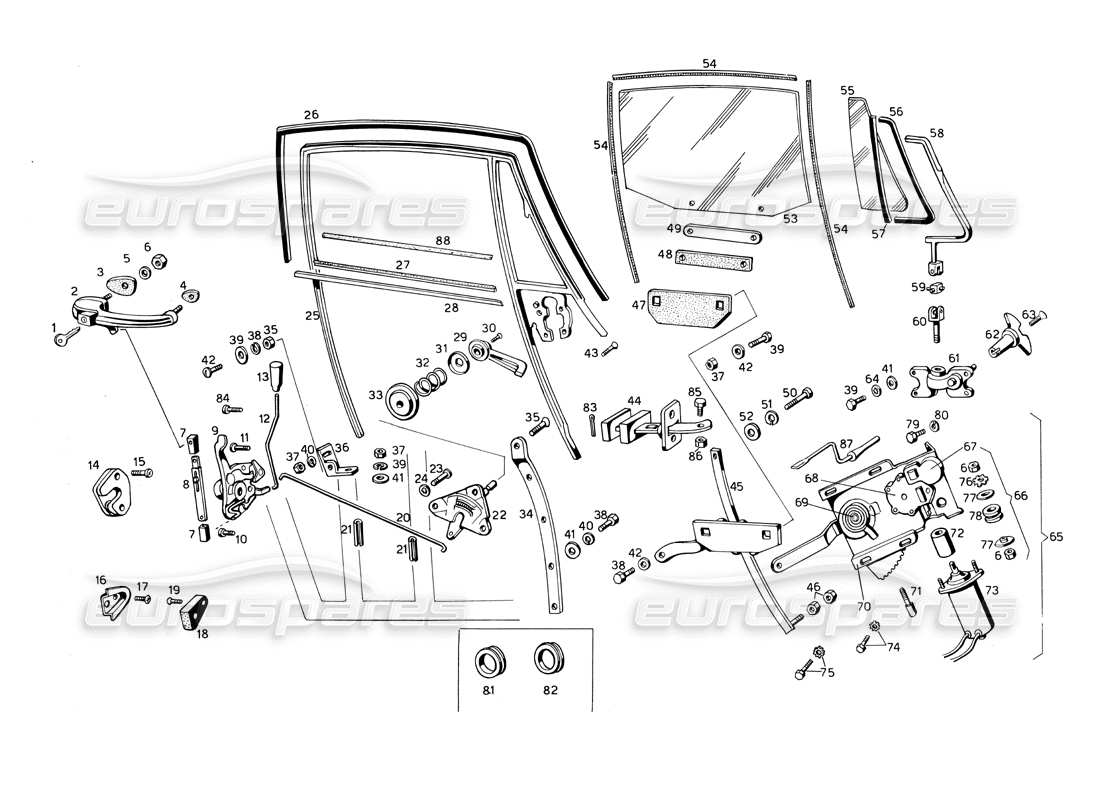 maserati ghibli 4.7 / 4.9 puertas diagrama de piezas