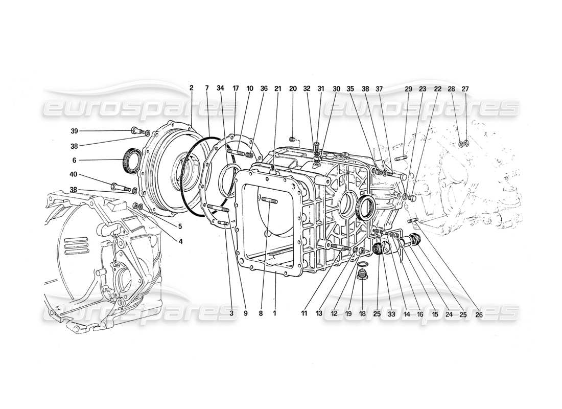 ferrari 288 gto vivienda diferencial diagrama de piezas