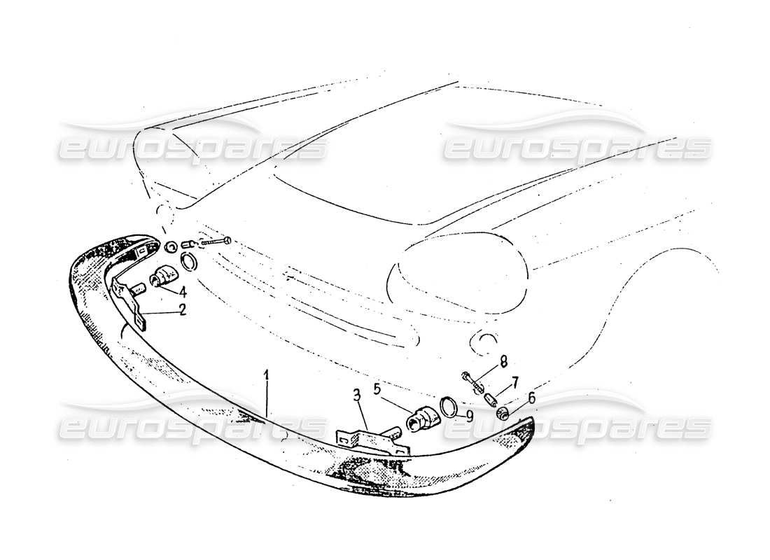 ferrari 330 gt 2+2 (coachwork) paragolpes delantero serie 1 (según gsfvn 566 - según gdfvn 59) diagrama de piezas