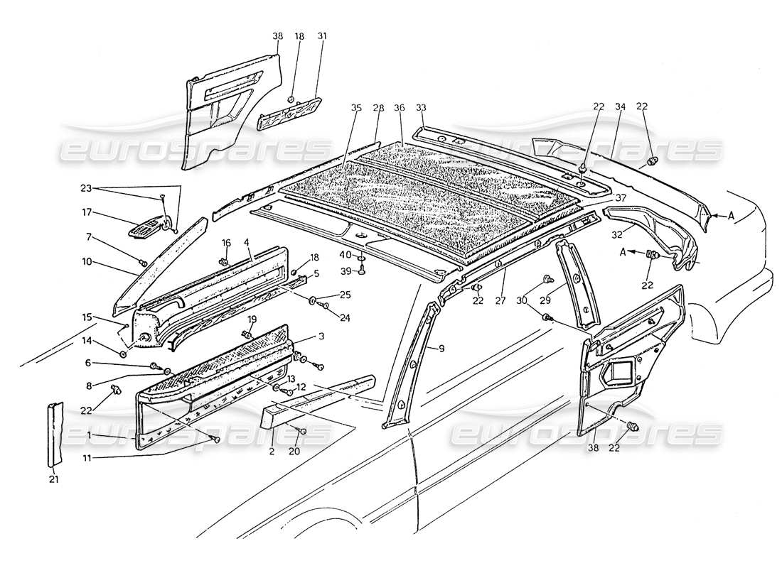 maserati karif 2.8 diagrama de piezas del acabador