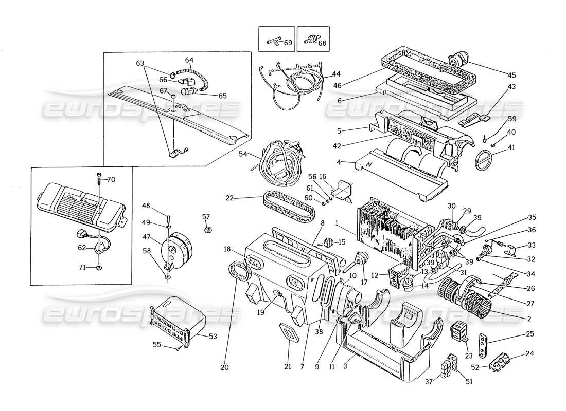 maserati karif 2.8 diagrama de piezas del juego de aire acondicionado automático (coches con dirección izquierda)