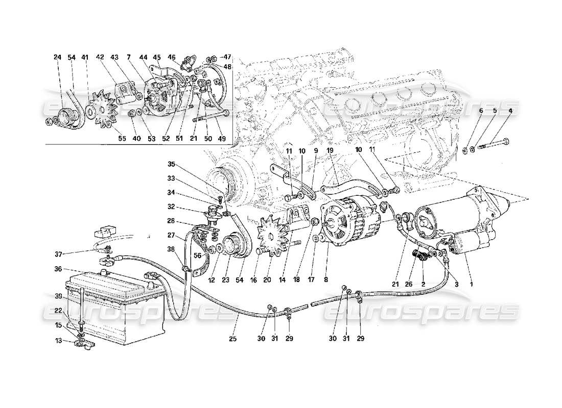 ferrari f40 diagrama de piezas de generación actual