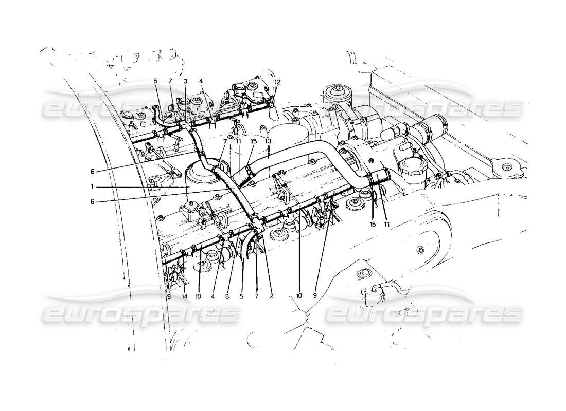 ferrari 400 gt (mechanical) diagrama de piezas del sistema de soplado (400 gt)