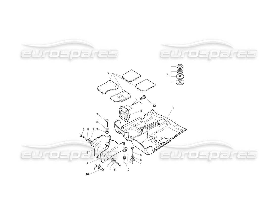 maserati qtp v6 evoluzione alfombras diagrama de piezas