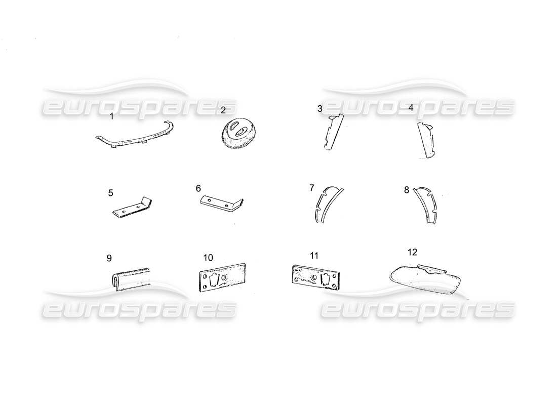 ferrari 250 gt (coachwork) diagrama de piezas de accesorios
