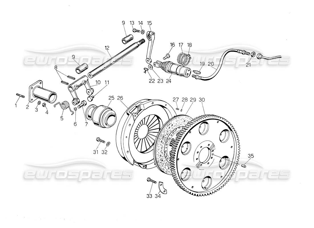 lamborghini countach lp400 embrague diagrama de piezas