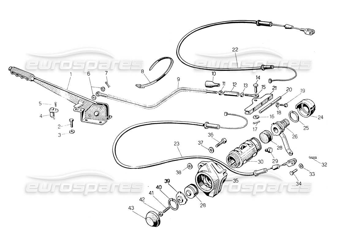 lamborghini countach lp400 freno de mano diagrama de piezas