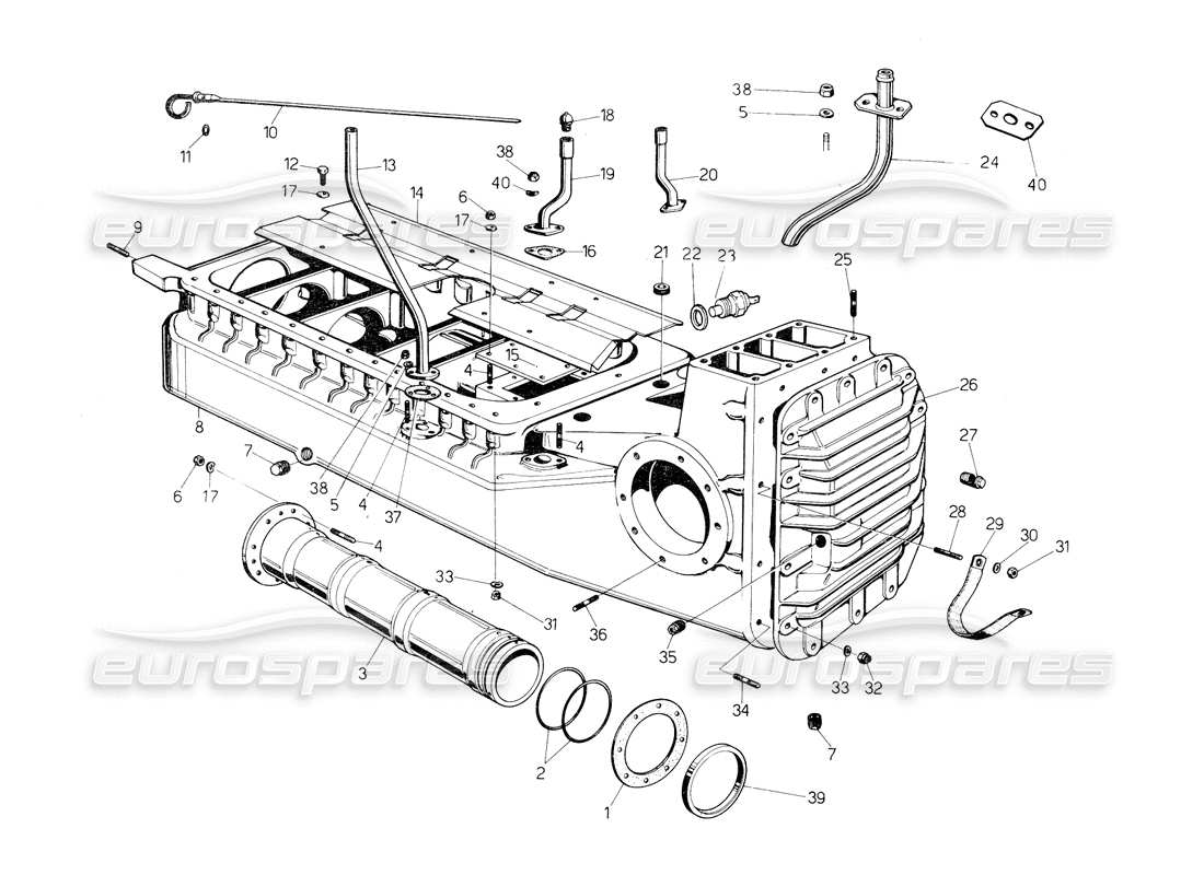 lamborghini countach 5000 s (1984) sumidero diagrama de piezas