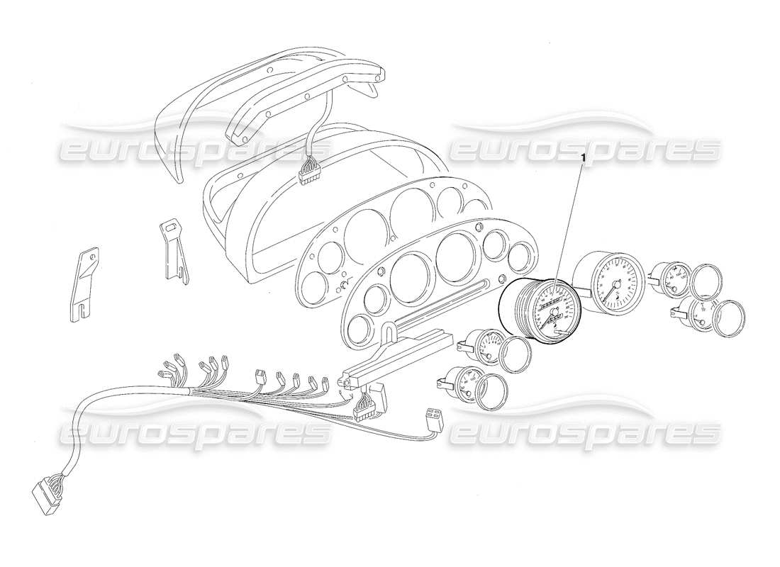 lamborghini diablo vt (1994) instrumentos del tablero - (válido para singapur - versión rh d. - abril 1994) diagrama de piezas