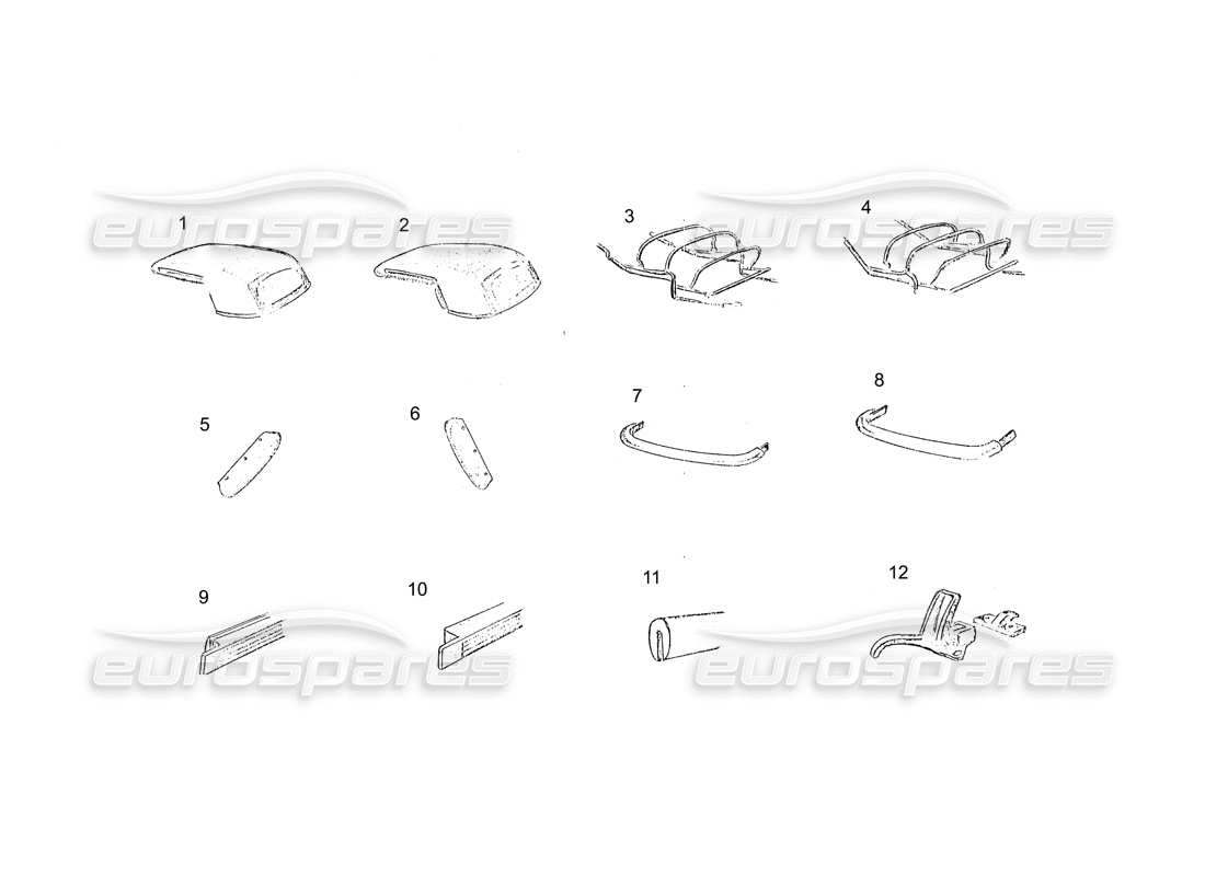 ferrari 250 gt (coachwork) capota cabriolé diagrama de piezas