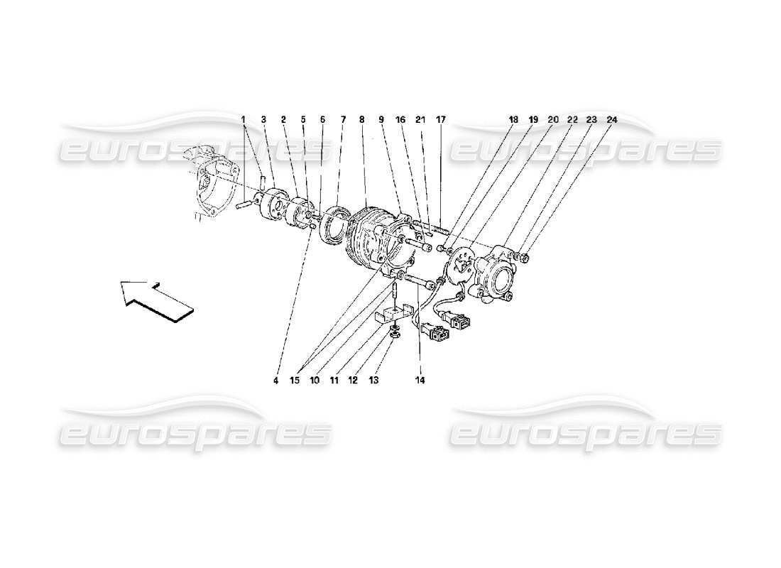 ferrari 512 tr diagrama de piezas de encendido del motor