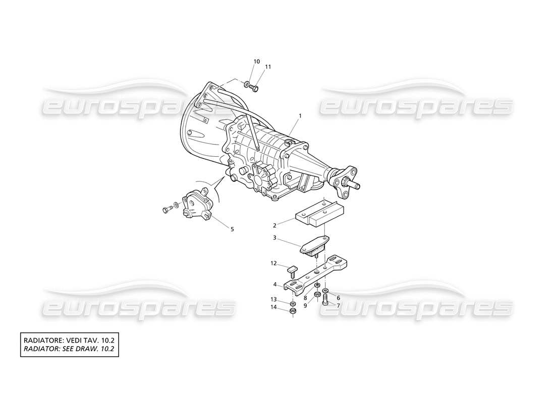 maserati qtp v8 evoluzione transmisión automática diagrama de piezas