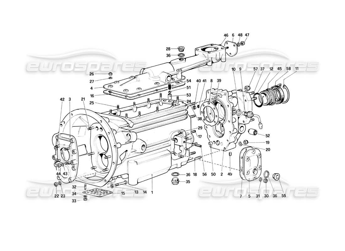 ferrari 400i (1983 mechanical) diagrama de piezas de la caja de cambios (400 gt)