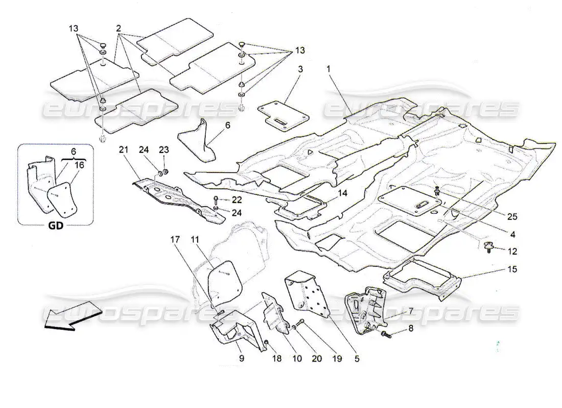 diagrama de pieza que contiene el número de pieza 67728600