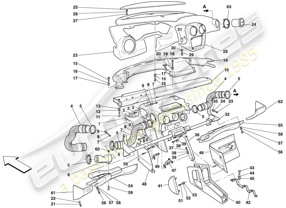 diagrama de pieza que contiene el número de pieza 67198200