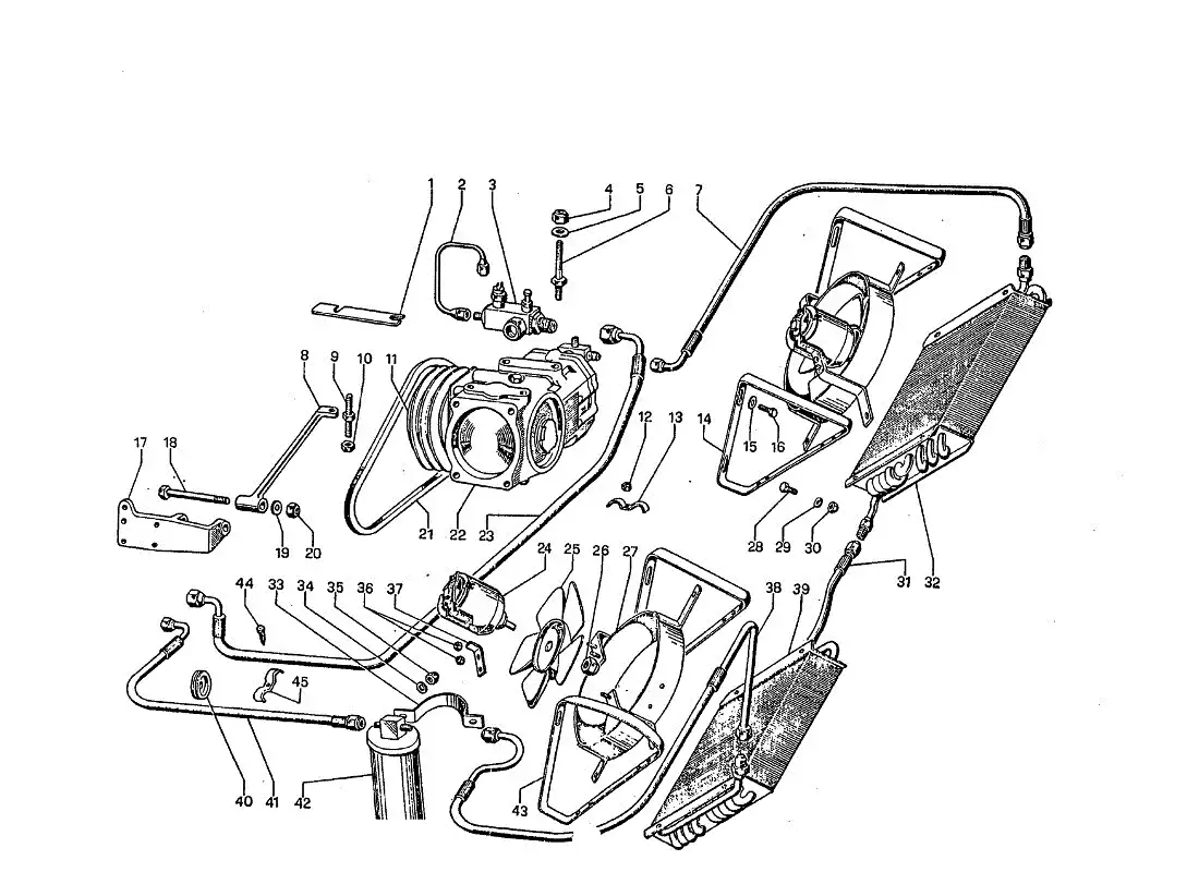 un diagrama de piezas del catálogo de piezas lamborghini jarama