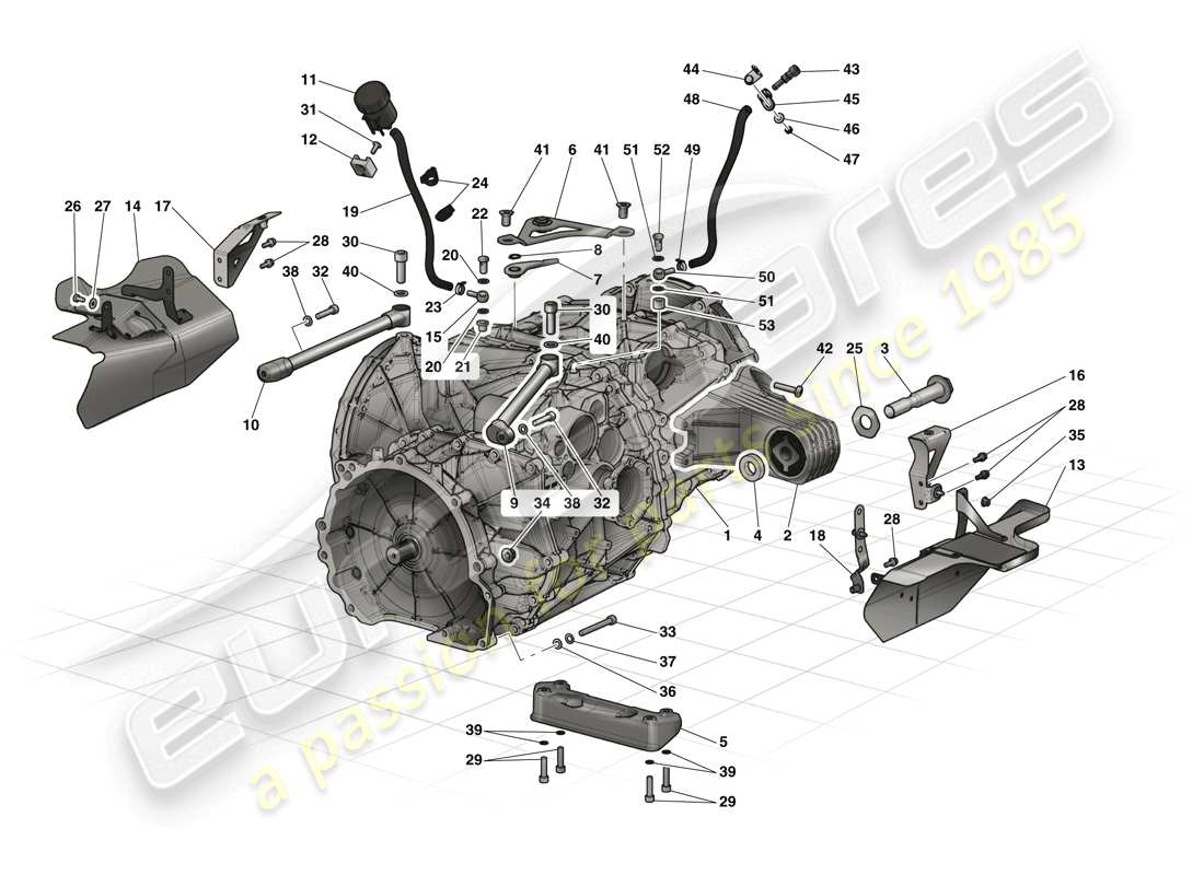 un diagrama de piezas del catálogo de piezas ferrari laferrari (usa)