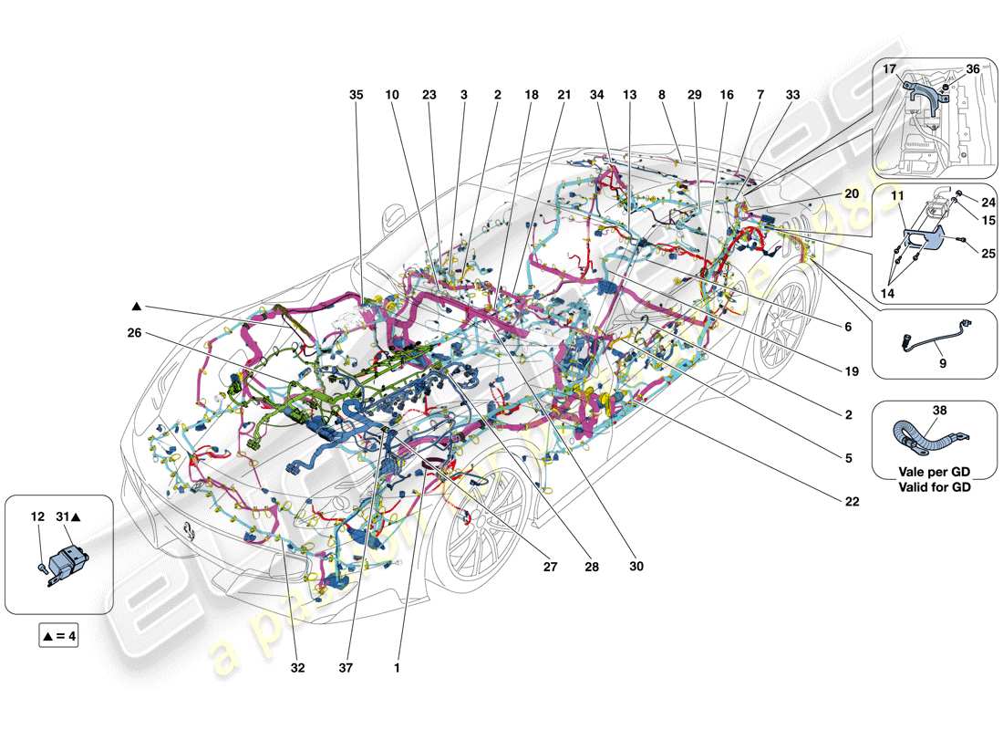 diagrama de pieza que contiene el número de pieza 327123