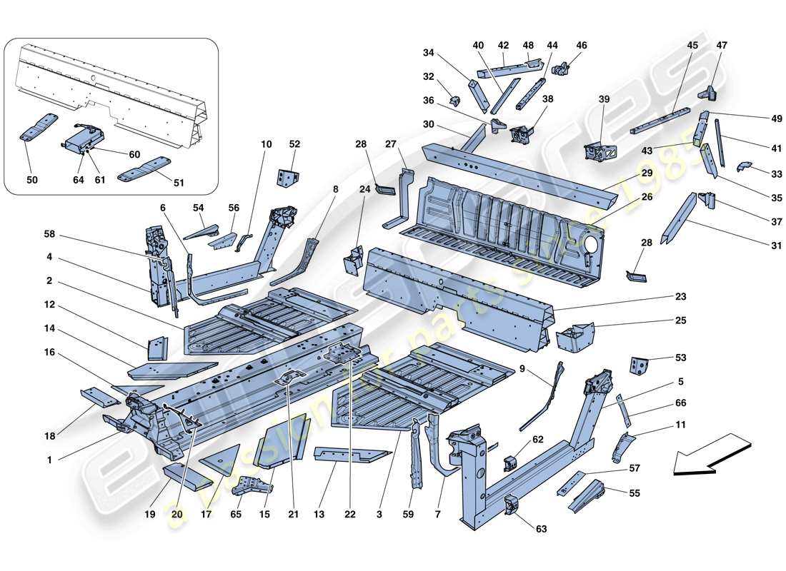 diagrama de pieza que contiene el número de pieza 302313