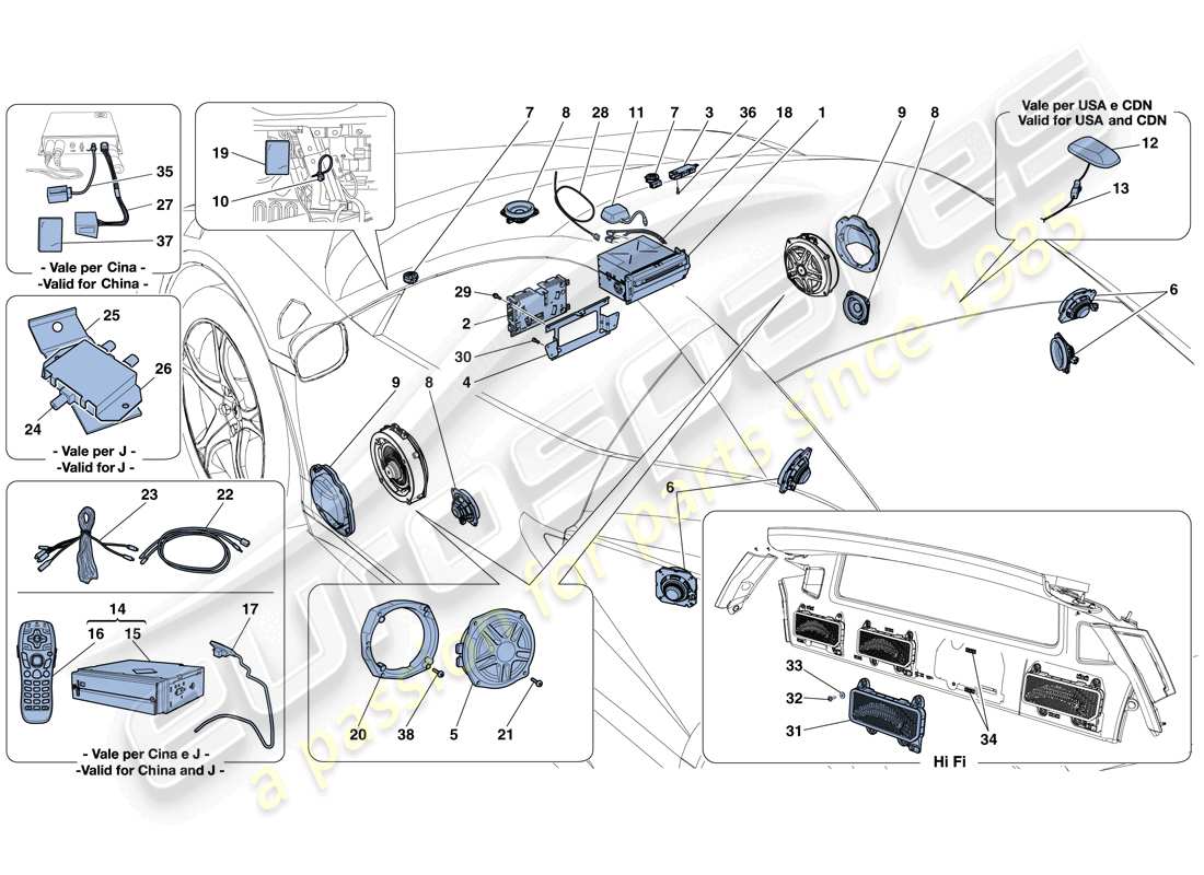 diagrama de pieza que contiene el número de pieza 265219