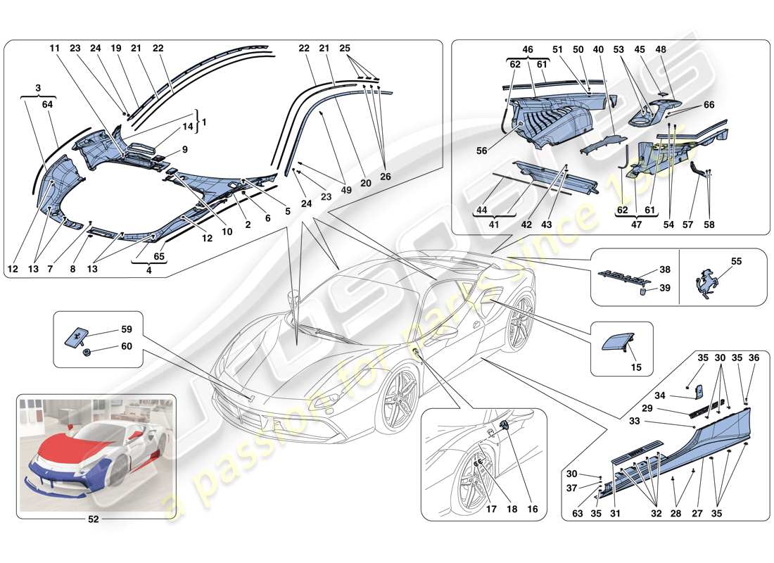 diagrama de pieza que contiene el número de pieza 86728210