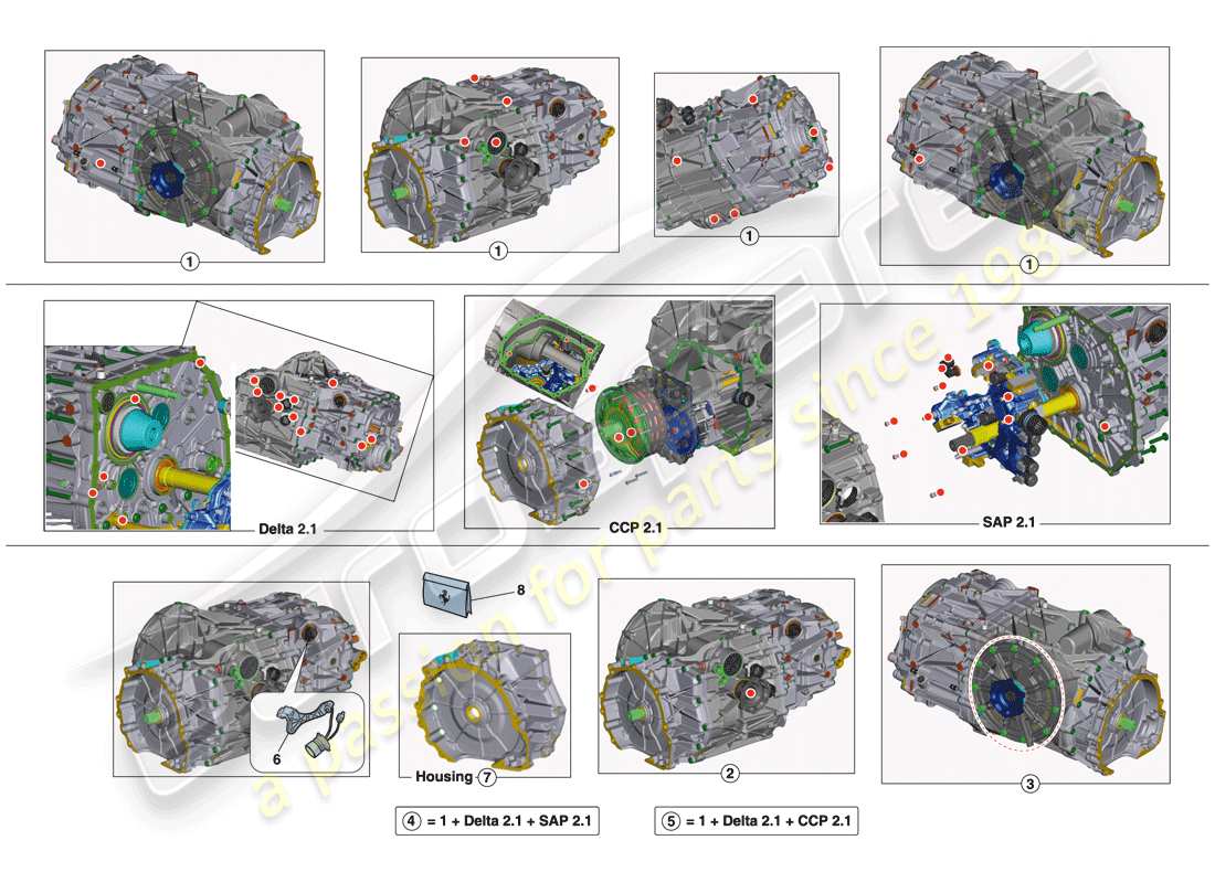 un diagrama de piezas del catálogo de piezas ferrari 488